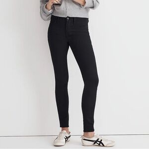 Madewell Black 9" Mid-Rise Roadtripper Skinny Jeans Waist 32